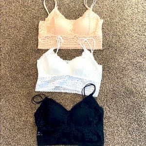 NWOT Lace Bralettes 3-Pack